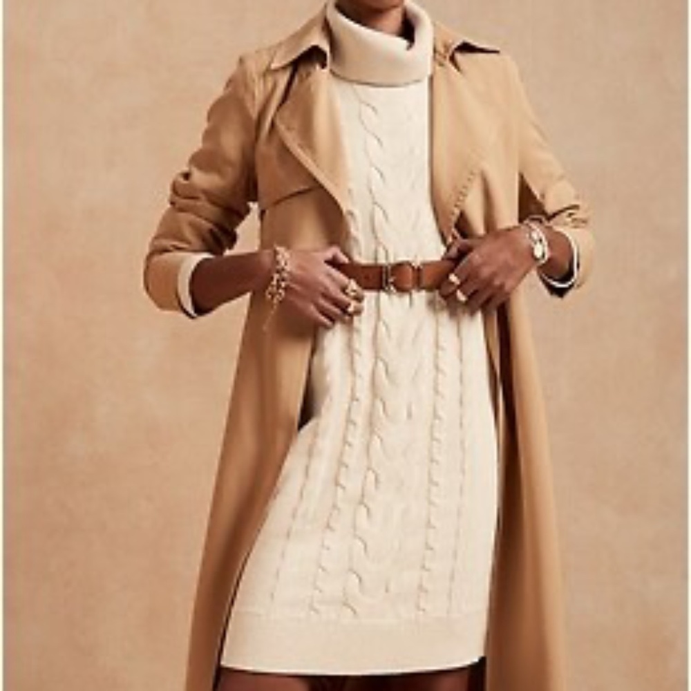 BNWOT Banana Republic Factory Cozy Cable Knit Sweater Dress